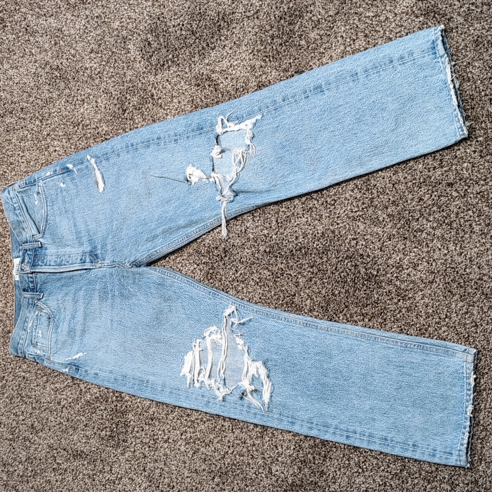 AGOLDE 90's Relaxed Jeans Distressed Size 27 Womens